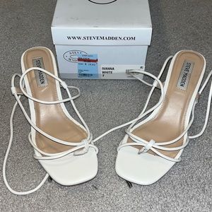 White Chunky heel